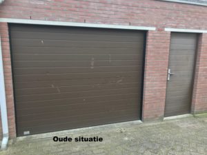 oude situatie garagedeur bruin