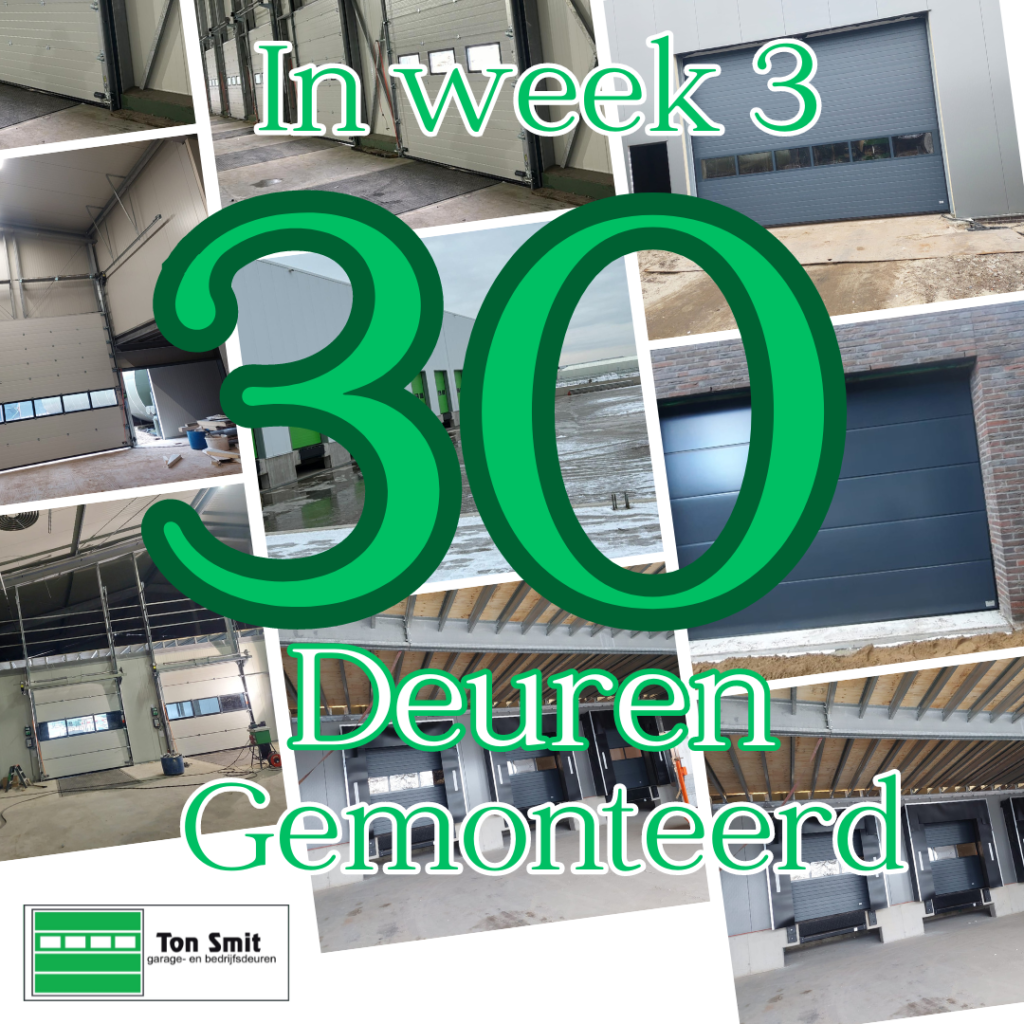 30 deuren in week 3 gemonteerd door Ton Smit deuren